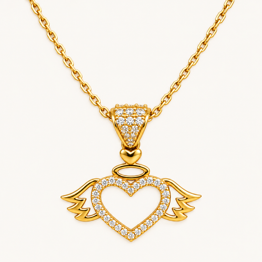 10K Solid Gold Chain with Pendant, 22” Long, 1mm Wide. n