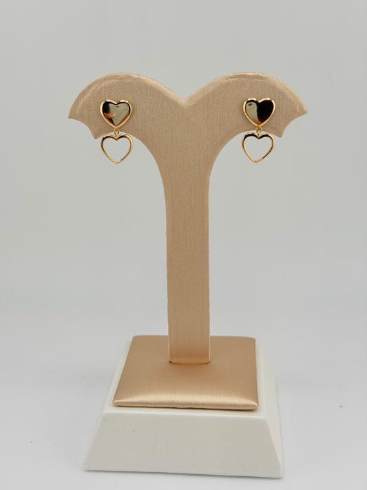 14kt Heart Gold Earrings