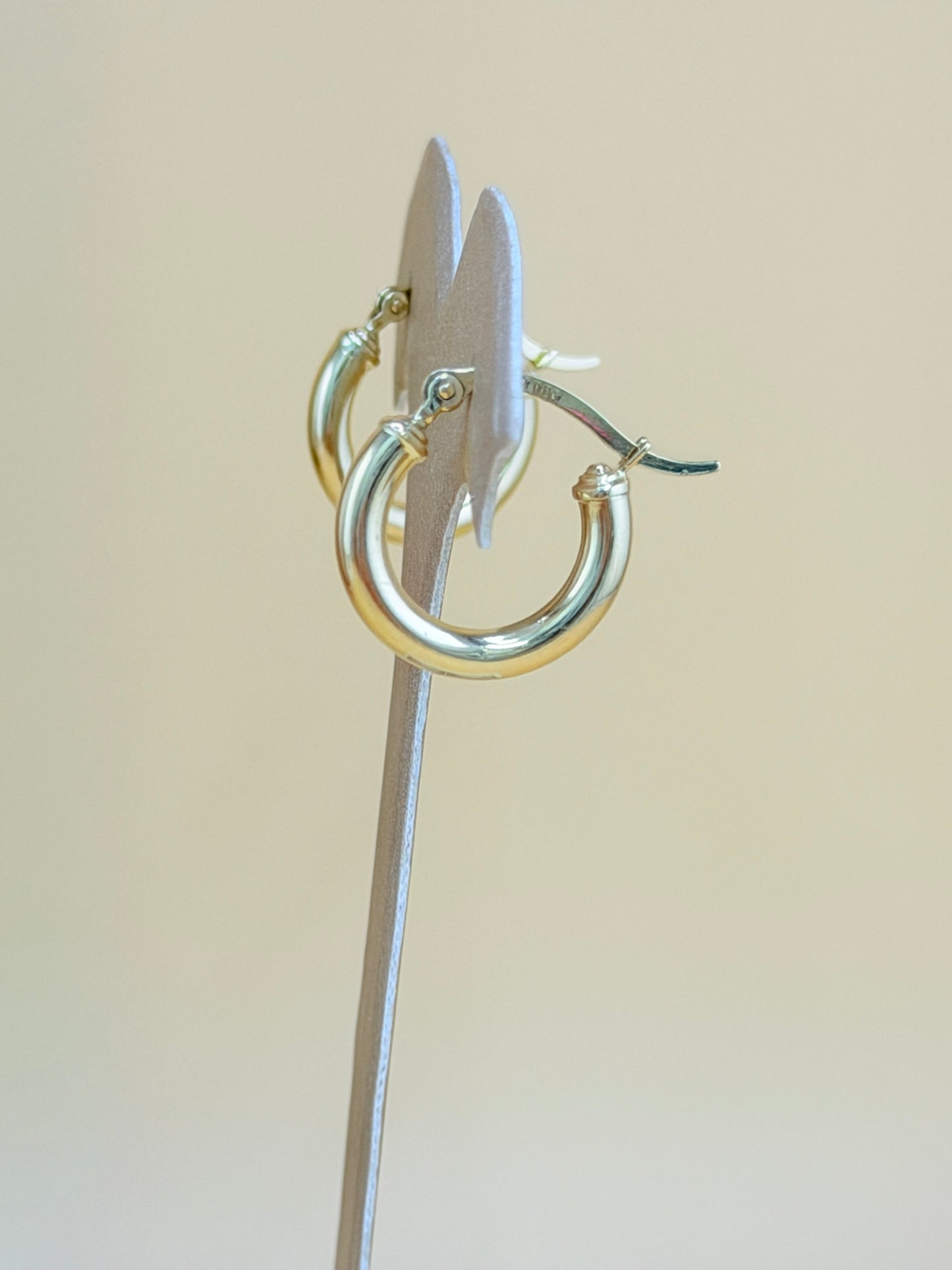 10kt Semi-Solid Gold Hoop Earrings.