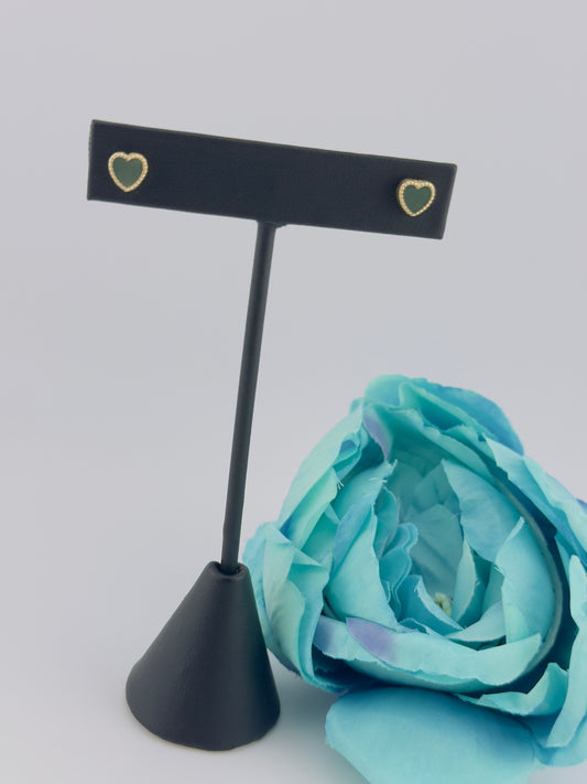 Small Heart Earrings 14kt, e77