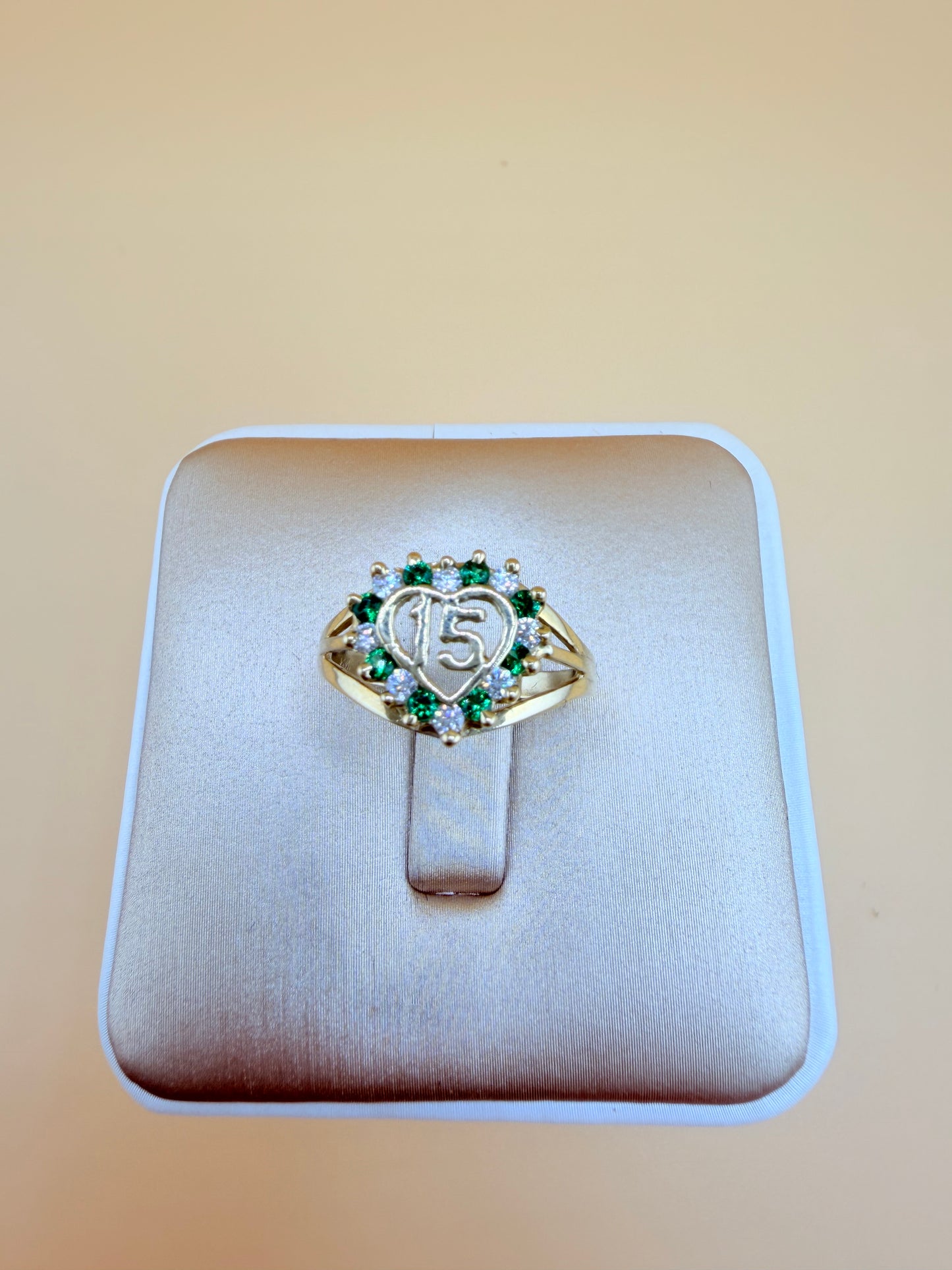 10kt Solid Gold Ring, size 6”. r