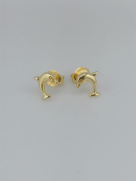 Dolphin Earrings 14kt e7