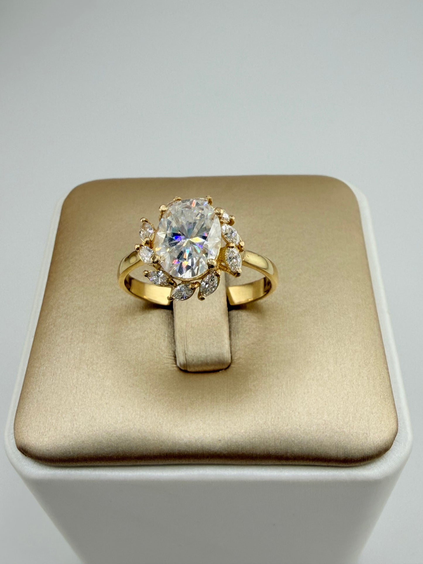 14kt Solid Gold Lab-Grown Diamond Ring, 2.25ct Total Lab-Grown Diamonds, Size 8. r
