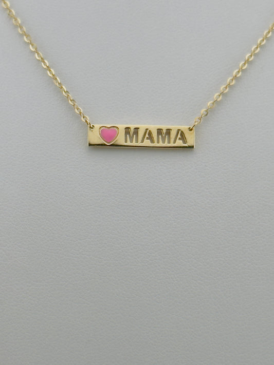 MAMÁ Necklace 14kt, size 16”-18”, c10