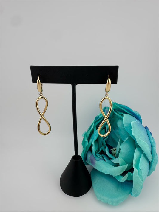 Infinity Earrings 14kt, e57