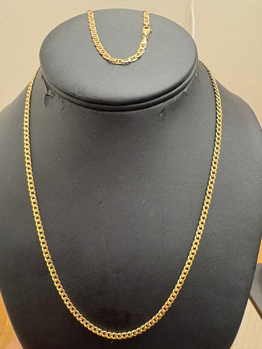 Necklace and bracelet 10k