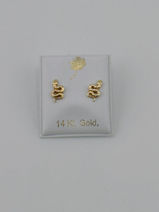 Snake Earring 14kt e45