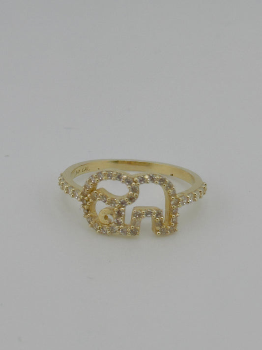 Anillo en forma de Elefante 14kt