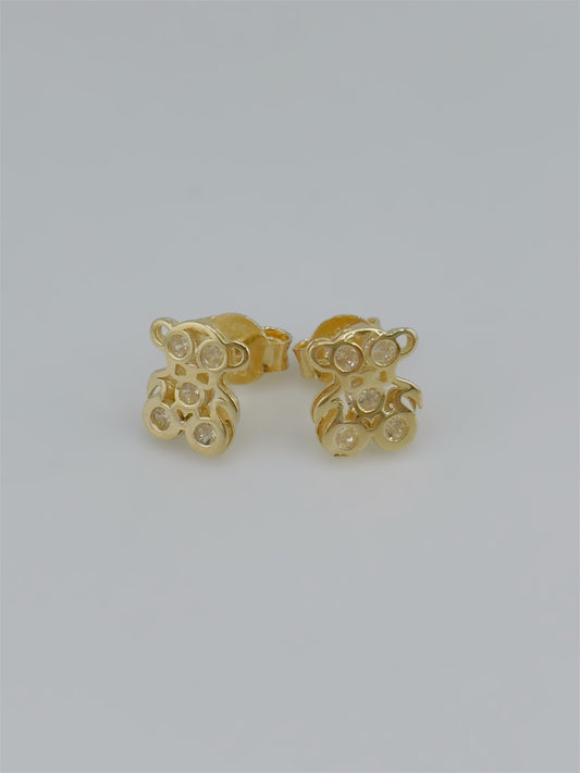 Bear Earring 14kt e3