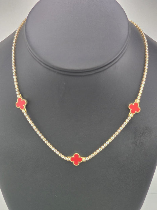 Red Clover Chain size 16” 10kt