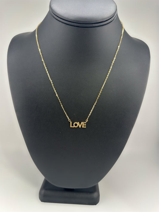 LOVE Chain 14kt, size 16”-18”
